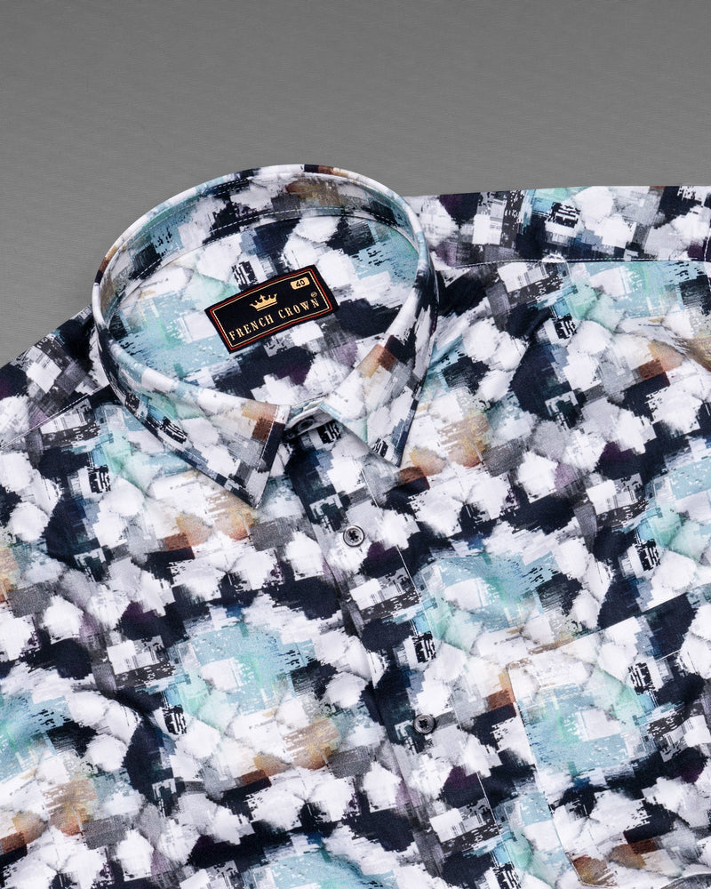 White with Black and Mint Squares Print Super Soft Premium Cotton Shirt 5800-BLK-38, 5800-BLK-H-38, 5800-BLK-39, 5800-BLK-H-39, 5800-BLK-40, 5800-BLK-H-40, 5800-BLK-42, 5800-BLK-H-42, 5800-BLK-44, 5800-BLK-H-44, 5800-BLK-46, 5800-BLK-H-46, 5800-BLK-48, 5800-BLK-H-48, 5800-BLK-50, 5800-BLK-H-50, 5800-BLK-52, 5800-BLK-H-52