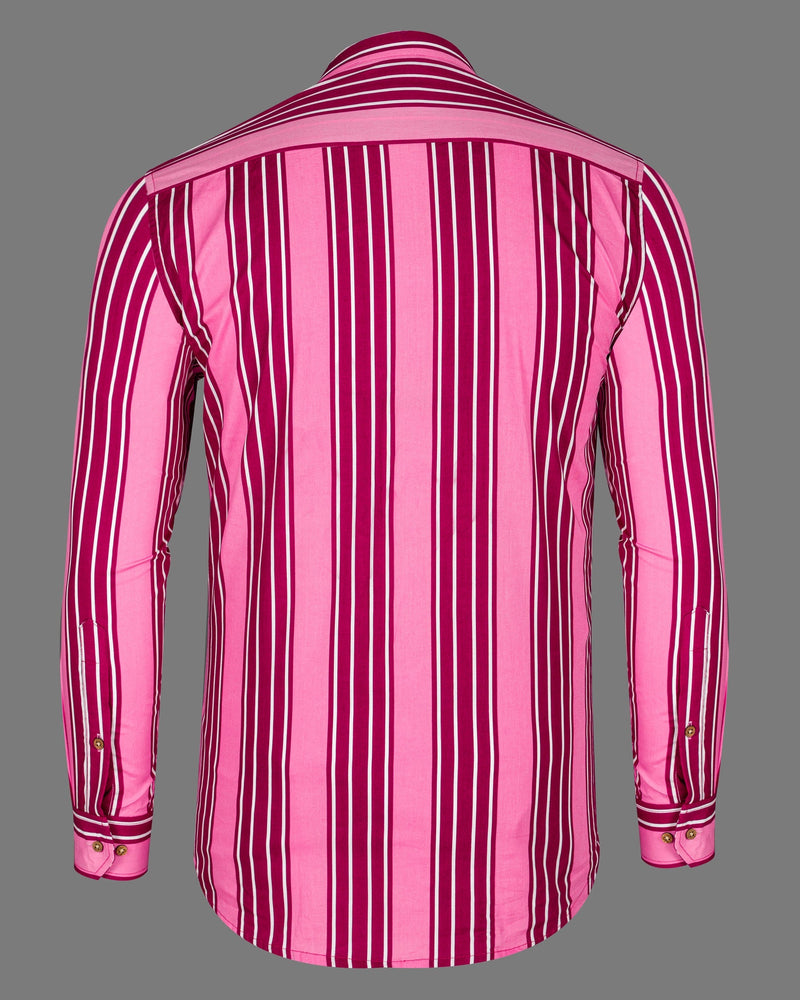 Tickle Me Pink and Razzberry Jam Striped Premium Cotton Kurta Shirt 5804-KS-38, 5804-KS-H-38, 5804-KS-39, 5804-KS-H-39, 5804-KS-40, 5804-KS-H-40, 5804-KS-42, 5804-KS-H-42, 5804-KS-44, 5804-KS-H-44, 5804-KS-46, 5804-KS-H-46, 5804-KS-48, 5804-KS-H-48, 5804-KS-50, 5804-KS-H-50, 5804-KS-52, 5804-KS-H-52