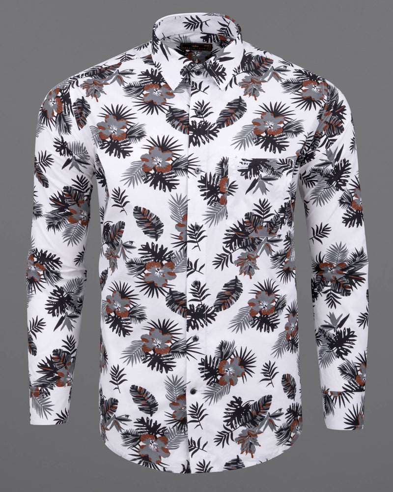 Bright White Tropical Printed Twill Textured Premium Cotton Shirt 5835-BLK-38, 5835-BLK-H-38, 5835-BLK-39, 5835-BLK-H-39, 5835-BLK-40, 5835-BLK-H-40, 5835-BLK-42, 5835-BLK-H-42, 5835-BLK-44, 5835-BLK-H-44, 5835-BLK-46, 5835-BLK-H-46, 5835-BLK-48, 5835-BLK-H-48, 5835-BLK-50, 5835-BLK-H-50, 5835-BLK-52, 5835-BLK-H-52