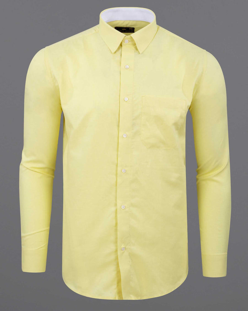 Lemon Yellow Luxurious Linen Shirt 5857-CP-38, 5857-CP-H-38, 5857-CP-39, 5857-CP-H-39, 5857-CP-40, 5857-CP-H-40, 5857-CP-42, 5857-CP-H-42, 5857-CP-44, 5857-CP-H-44, 5857-CP-46, 5857-CP-H-46, 5857-CP-48, 5857-CP-H-48, 5857-CP-50, 5857-CP-H-50, 5857-CP-52, 5857-CP-H-52