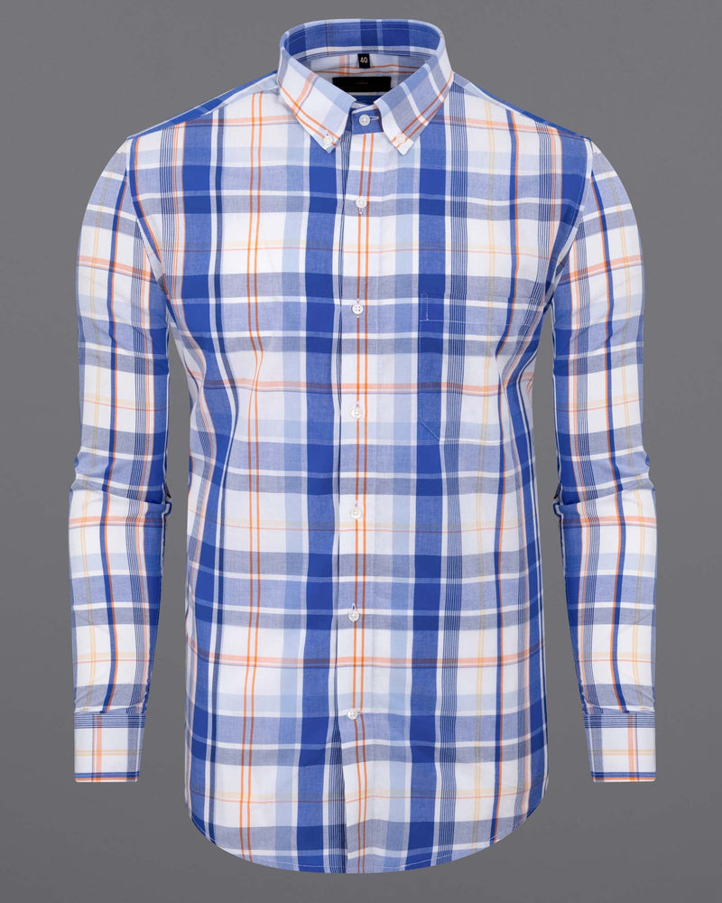 Chambray and Dark Blue Plaid Premium Cotton Shirt 5869-BD-38, 5869-BD-H-38, 5869-BD-39, 5869-BD-H-39, 5869-BD-40, 5869-BD-H-40, 5869-BD-42, 5869-BD-H-42, 5869-BD-44, 5869-BD-H-44, 5869-BD-46, 5869-BD-H-46, 5869-BD-48, 5869-BD-H-48, 5869-BD-50, 5869-BD-H-50, 5869-BD-52, 5869-BD-H-52