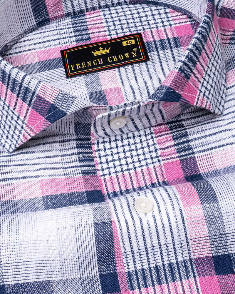 Bright White Twill Plaid Premium Cotton Shirt 5891-CA-38, 5891-CA-H-38, 5891-CA-39, 5891-CA-H-39, 5891-CA-40, 5891-CA-H-40, 5891-CA-42, 5891-CA-H-42, 5891-CA-44, 5891-CA-H-44, 5891-CA-46, 5891-CA-H-46, 5891-CA-48, 5891-CA-H-48, 5891-CA-50, 5891-CA-H-50, 5891-CA-52, 5891-CA-H-52