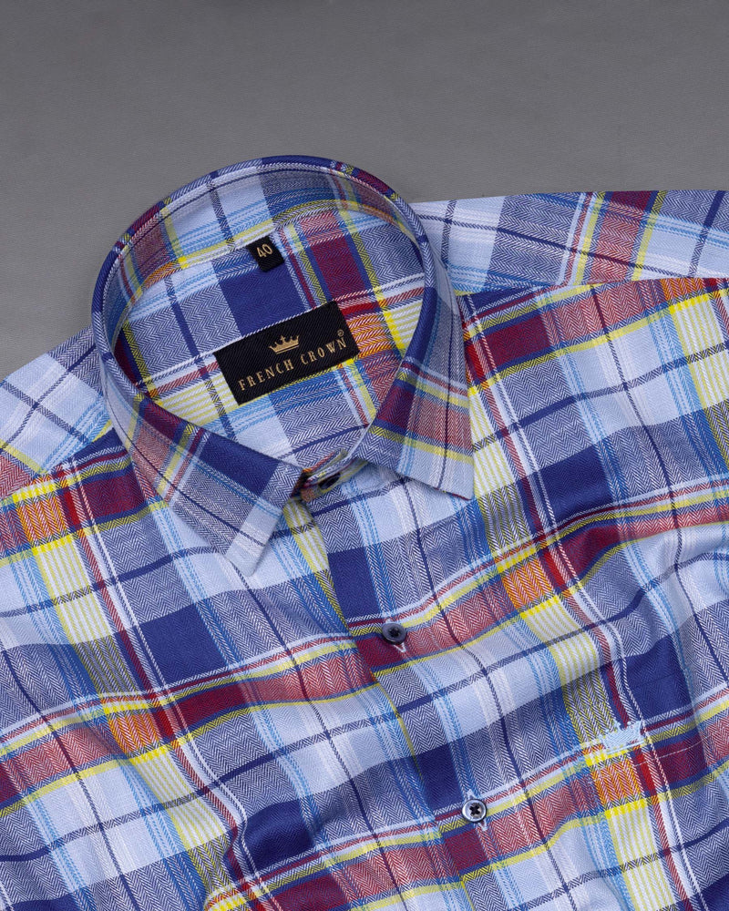 Ship Cove Blue and Mexican Red Plaid Herringbone Shirt 5930-BLE-38, 5930-BLE-H-38, 5930-BLE-39, 5930-BLE-H-39, 5930-BLE-40, 5930-BLE-H-40, 5930-BLE-42, 5930-BLE-H-42, 5930-BLE-44, 5930-BLE-H-44, 5930-BLE-46, 5930-BLE-H-46, 5930-BLE-48, 5930-BLE-H-48, 5930-BLE-50, 5930-BLE-H-50, 5930-BLE-52, 5930-BLE-H-52