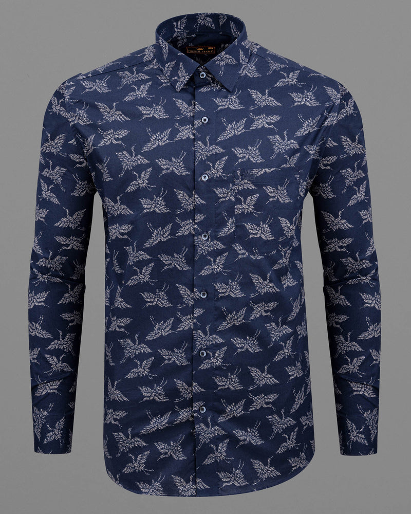 Big Stone Blue Birds Printed Super Soft Premium Cotton Shirt 5941-BLE-38, 5941-BLE-H-38, 5941-BLE-39, 5941-BLE-H-39, 5941-BLE-40, 5941-BLE-H-40, 5941-BLE-42, 5941-BLE-H-42, 5941-BLE-44, 5941-BLE-H-44, 5941-BLE-46, 5941-BLE-H-46, 5941-BLE-48, 5941-BLE-H-48, 5941-BLE-50, 5941-BLE-H-50, 5941-BLE-52, 5941-BLE-H-52