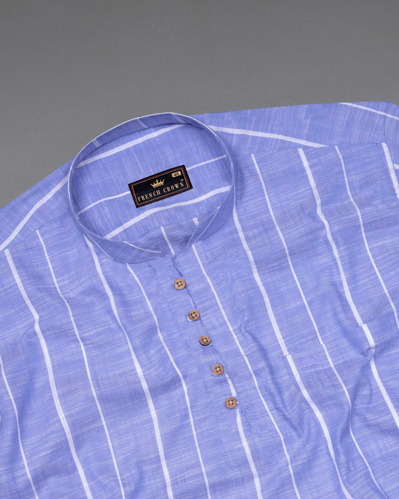 Perano Blue Striped Royal Oxford Kurta Shirt 5942-KS-38, 5942-KS-H-38, 5942-KS-39, 5942-KS-H-39, 5942-KS-40, 5942-KS-H-40, 5942-KS-42, 5942-KS-H-42, 5942-KS-44, 5942-KS-H-44, 5942-KS-46, 5942-KS-H-46, 5942-KS-48, 5942-KS-H-48, 5942-KS-50, 5942-KS-H-50, 5942-KS-52, 5942-KS-H-52