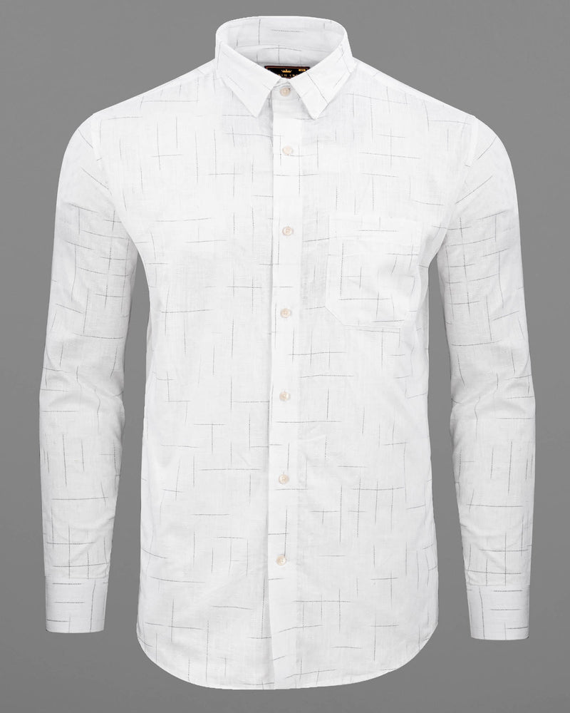 Bright White Printed Luxurious Linen Shirt 5956-38, 5956-H-38, 5956-39, 5956-H-39, 5956-40, 5956-H-40, 5956-42, 5956-H-42, 5956-44, 5956-H-44, 5956-46, 5956-H-46, 5956-48, 5956-H-48, 5956-50, 5956-H-50, 5956-52, 5956-H-52