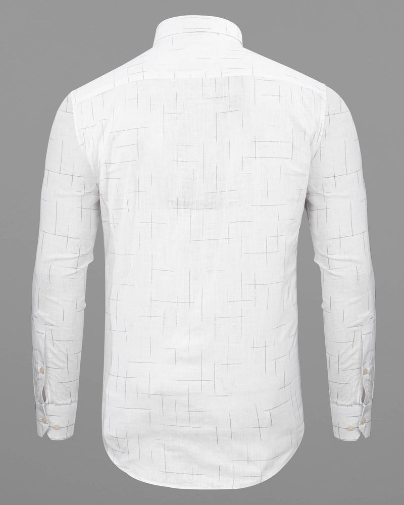 Bright White Printed Luxurious Linen Shirt 5956-38, 5956-H-38, 5956-39, 5956-H-39, 5956-40, 5956-H-40, 5956-42, 5956-H-42, 5956-44, 5956-H-44, 5956-46, 5956-H-46, 5956-48, 5956-H-48, 5956-50, 5956-H-50, 5956-52, 5956-H-52