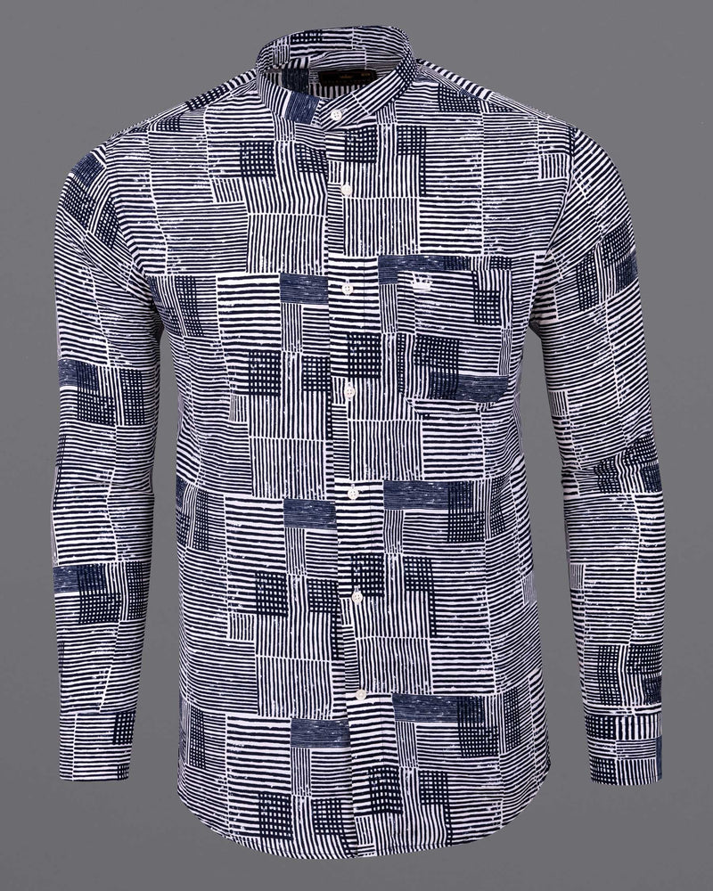 Bright White with Martinique Blue Printed Premium Tencel Shirt 5965-M-38, 5965-M-H-38, 5965-M-39, 5965-M-H-39, 5965-M-40, 5965-M-H-40, 5965-M-42, 5965-M-H-42, 5965-M-44, 5965-M-H-44, 5965-M-46, 5965-M-H-46, 5965-M-48, 5965-M-H-48, 5965-M-50, 5965-M-H-50, 5965-M-52, 5965-M-H-52