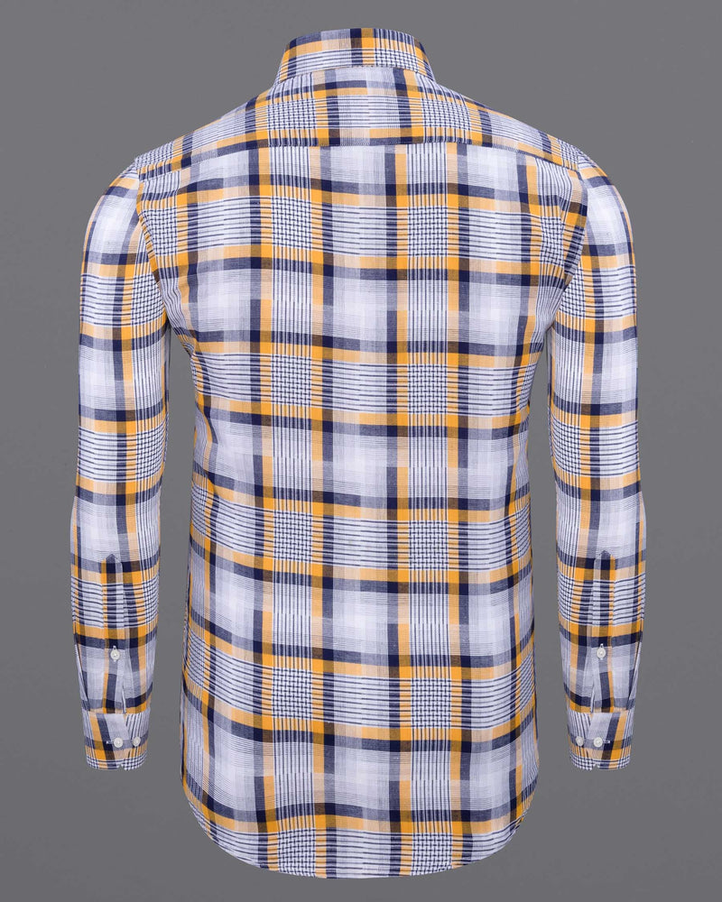 Off White with Haiti Blue Twill Plaid Premium Cotton Shirt 5968-CA-38, 5968-CA-H-38, 5968-CA-39, 5968-CA-H-39, 5968-CA-40, 5968-CA-H-40, 5968-CA-42, 5968-CA-H-42, 5968-CA-44, 5968-CA-H-44, 5968-CA-46, 5968-CA-H-46, 5968-CA-48, 5968-CA-H-48, 5968-CA-50, 5968-CA-H-50, 5968-CA-52, 5968-CA-H-52