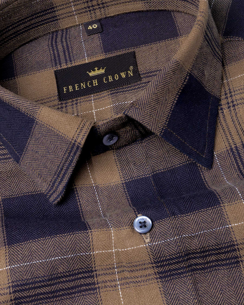 Toast Brown Checkered Herringbone Premium Cotton Shirt 5978-BLK-38, 5978-BLK-H-38, 5978-BLK-39, 5978-BLK-H-39, 5978-BLK-40, 5978-BLK-H-40, 5978-BLK-42, 5978-BLK-H-42, 5978-BLK-44, 5978-BLK-H-44, 5978-BLK-46, 5978-BLK-H-46, 5978-BLK-48, 5978-BLK-H-48, 5978-BLK-50, 5978-BLK-H-50, 5978-BLK-52, 5978-BLK-H-52