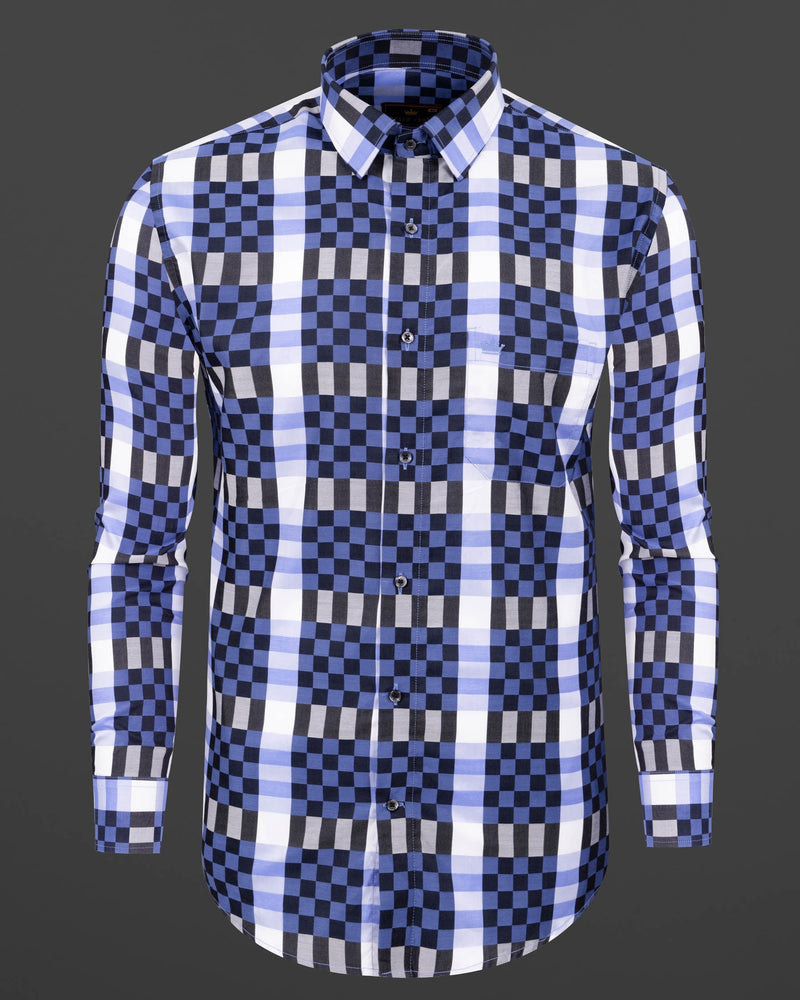 Topaz Gray with East Bay Blue and Jade Black Checkered Super Soft Premium Cotton Shirt 5979-BLK-38, 5979-BLK-H-38, 5979-BLK-39, 5979-BLK-H-39, 5979-BLK-40, 5979-BLK-H-40, 5979-BLK-42, 5979-BLK-H-42, 5979-BLK-44, 5979-BLK-H-44, 5979-BLK-46, 5979-BLK-H-46, 5979-BLK-48, 5979-BLK-H-48, 5979-BLK-50, 5979-BLK-H-50, 5979-BLK-52, 5979-BLK-H-52