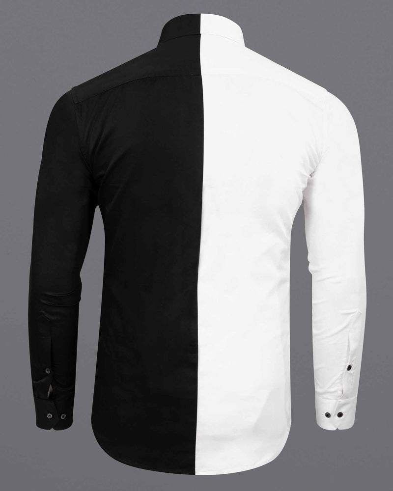 Half White and Half Black Super Soft Premium Cotton Shirt 5987-BLK-D22-38, 5987-BLK-D22-H-38, 5987-BLK-D22-39, 5987-BLK-D22-H-39, 5987-BLK-D22-40, 5987-BLK-D22-H-40, 5987-BLK-D22-42, 5987-BLK-D22-H-42, 5987-BLK-D22-44, 5987-BLK-D22-H-44, 5987-BLK-D22-46, 5987-BLK-D22-H-46, 5987-BLK-D22-48, 5987-BLK-D22-H-48, 5987-BLK-D22-50, 5987-BLK-D22-H-50, 5987-BLK-D22-52, 5987-BLK-D22-H-52