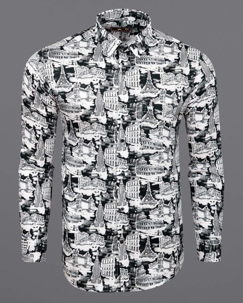 Black and White City art Printed Super Soft Premium Cotton Shirt 5999-BLK-38, 5999-BLK-H-38, 5999-BLK-39, 5999-BLK-H-39, 5999-BLK-40, 5999-BLK-H-40, 5999-BLK-42, 5999-BLK-H-42, 5999-BLK-44, 5999-BLK-H-44, 5999-BLK-46, 5999-BLK-H-46, 5999-BLK-48, 5999-BLK-H-48, 5999-BLK-50, 5999-BLK-H-50, 5999-BLK-52, 5999-BLK-H-52