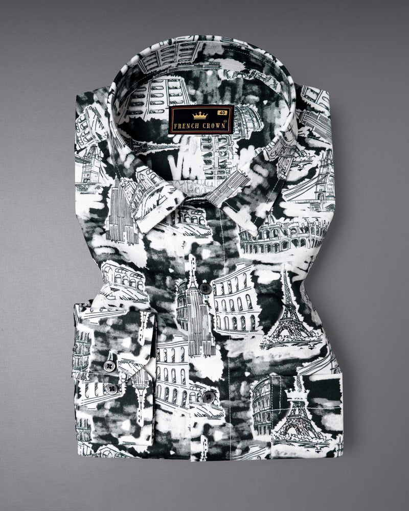 Black and White City art Printed Super Soft Premium Cotton Shirt 5999-BLK-38, 5999-BLK-H-38, 5999-BLK-39, 5999-BLK-H-39, 5999-BLK-40, 5999-BLK-H-40, 5999-BLK-42, 5999-BLK-H-42, 5999-BLK-44, 5999-BLK-H-44, 5999-BLK-46, 5999-BLK-H-46, 5999-BLK-48, 5999-BLK-H-48, 5999-BLK-50, 5999-BLK-H-50, 5999-BLK-52, 5999-BLK-H-52