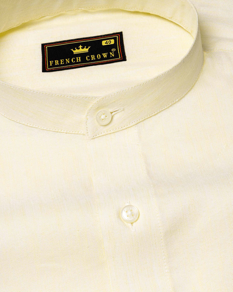 Parchment Yellow Luxurious Linen Shirt 6029-M-38,6029-M-H-38,6029-M-39,6029-M-H-39,6029-M-40,6029-M-H-40,6029-M-42,6029-M-H-42,6029-M-44,6029-M-H-44,6029-M-46,6029-M-H-46,6029-M-48,6029-M-H-48,6029-M-50,6029-M-H-50,6029-M-52,6029-M-H-52