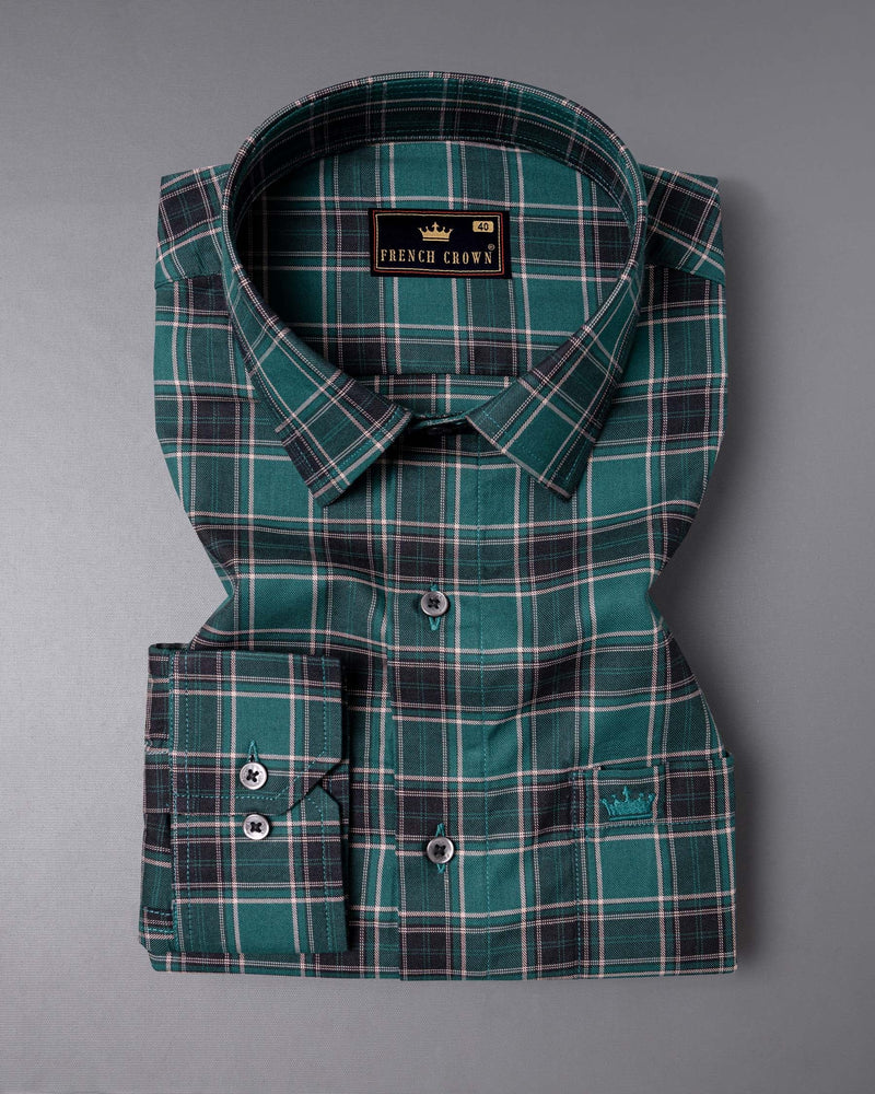 Genoa Green Twill Plaid Premium Cotton Shirt 6033-BLK-38, 6033-BLK-H-38, 6033-BLK-39, 6033-BLK-H-39, 6033-BLK-40, 6033-BLK-H-40, 6033-BLK-42, 6033-BLK-H-42, 6033-BLK-44, 6033-BLK-H-44, 6033-BLK-46, 6033-BLK-H-46, 6033-BLK-48, 6033-BLK-H-48, 6033-BLK-50, 6033-BLK-H-50, 6033-BLK-52, 6033-BLK-H-52