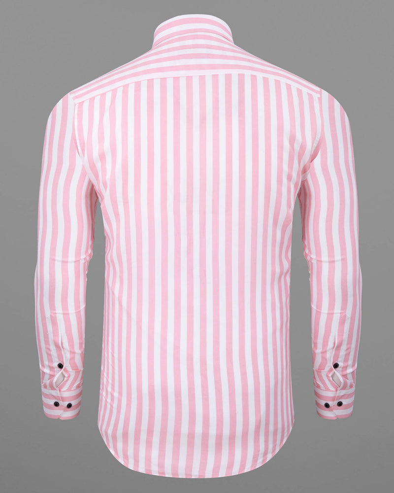 Pastel Pink with Bright White Striped Premium Tencel Shirt 6040-BLK-38, 6040-BLK-H-38, 6040-BLK-39, 6040-BLK-H-39, 6040-BLK-40, 6040-BLK-H-40, 6040-BLK-42, 6040-BLK-H-42, 6040-BLK-44, 6040-BLK-H-44, 6040-BLK-46, 6040-BLK-H-46, 6040-BLK-48, 6040-BLK-H-48, 6040-BLK-50, 6040-BLK-H-50, 6040-BLK-52, 6040-BLK-H-52