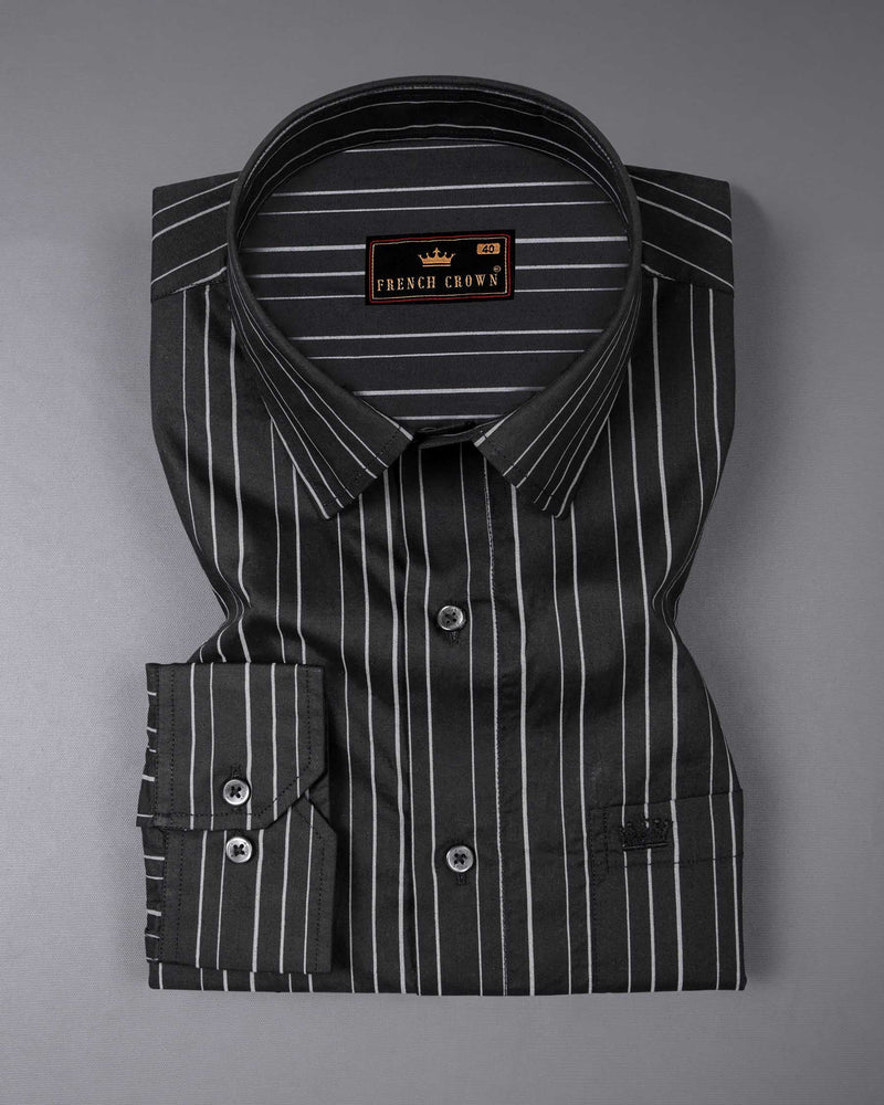 Jade Black Striped Super Soft Premium Cotton Shirt 6046-BLK-38, 6046-BLK-H-38, 6046-BLK-39, 6046-BLK-H-39, 6046-BLK-40, 6046-BLK-H-40, 6046-BLK-42, 6046-BLK-H-42, 6046-BLK-44, 6046-BLK-H-44, 6046-BLK-46, 6046-BLK-H-46, 6046-BLK-48, 6046-BLK-H-48, 6046-BLK-50, 6046-BLK-H-50, 6046-BLK-52, 6046-BLK-H-52