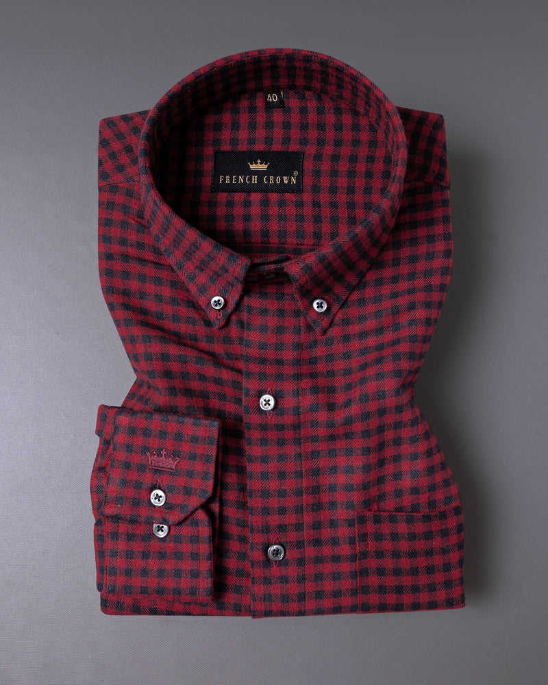 Claret Red Checkered Premium Cotton Flannel Shirt 6049-BD-BLK-38, 6049-BD-BLK-H-38, 6049-BD-BLK-39, 6049-BD-BLK-H-39, 6049-BD-BLK-40, 6049-BD-BLK-H-40, 6049-BD-BLK-42, 6049-BD-BLK-H-42, 6049-BD-BLK-44, 6049-BD-BLK-H-44, 6049-BD-BLK-46, 6049-BD-BLK-H-46, 6049-BD-BLK-48, 6049-BD-BLK-H-48, 6049-BD-BLK-50, 6049-BD-BLK-H-50, 6049-BD-BLK-52, 6049-BD-BLK-H-52