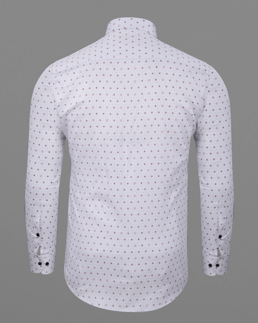 Bright White Honeycomb Printed Super Soft Premium Cotton Shirt 6065-BLK-38, 6065-BLK-H-38, 6065-BLK-39, 6065-BLK-H-39, 6065-BLK-40, 6065-BLK-H-40, 6065-BLK-42, 6065-BLK-H-42, 6065-BLK-44, 6065-BLK-H-44, 6065-BLK-46, 6065-BLK-H-46, 6065-BLK-48, 6065-BLK-H-48, 6065-BLK-50, 6065-BLK-H-50, 6065-BLK-52, 6065-BLK-H-52