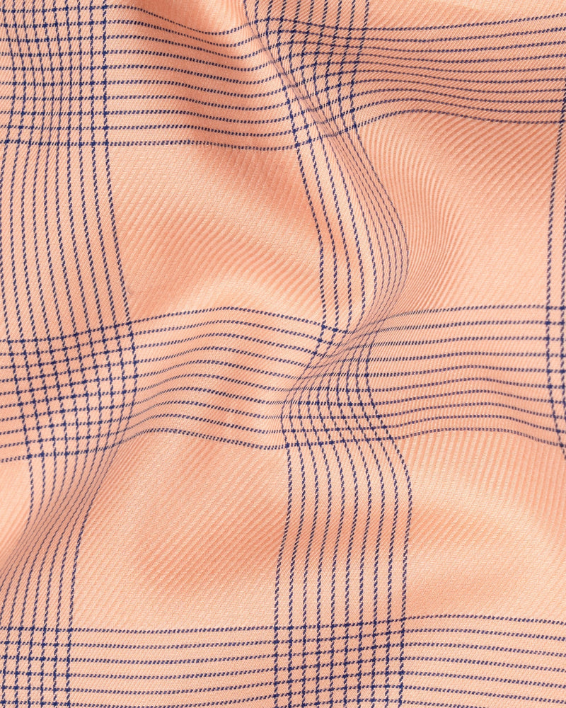 Melon Orange Twill Windowpane Premium Cotton Shirt 6070-BLE-38, 6070-BLE-H-38, 6070-BLE-39, 6070-BLE-H-39, 6070-BLE-40, 6070-BLE-H-40, 6070-BLE-42, 6070-BLE-H-42, 6070-BLE-44, 6070-BLE-H-44, 6070-BLE-46, 6070-BLE-H-46, 6070-BLE-48, 6070-BLE-H-48, 6070-BLE-50, 6070-BLE-H-50, 6070-BLE-52, 6070-BLE-H-52