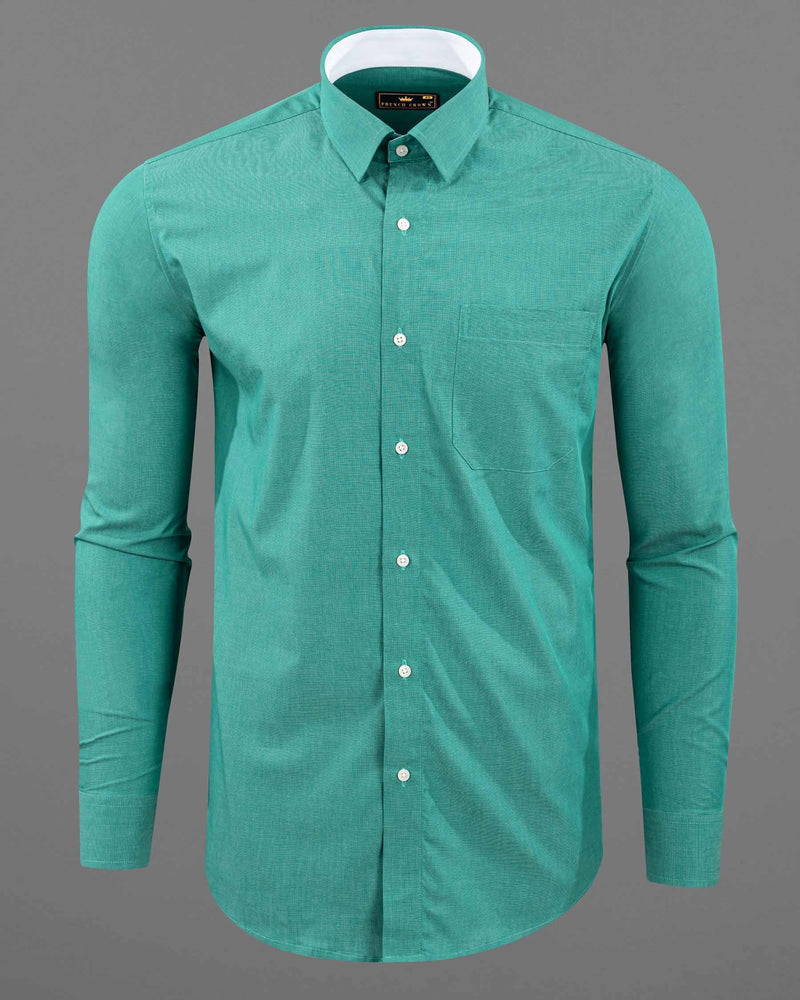 Keppel Green Chambray Premium Cotton Shirt 6076-CP-38, 6076-CP-H-38, 6076-CP-39, 6076-CP-H-39, 6076-CP-40, 6076-CP-H-40, 6076-CP-42, 6076-CP-H-42, 6076-CP-44, 6076-CP-H-44, 6076-CP-46, 6076-CP-H-46, 6076-CP-48, 6076-CP-H-48, 6076-CP-50, 6076-CP-H-50, 6076-CP-52, 6076-CP-H-52