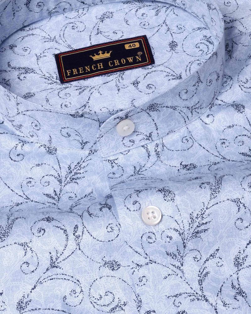 Botticelli Blue Printed Super Soft Premium Cotton Shirt 6083-M-38, 6083-M-H-38, 6083-M-39, 6083-M-H-39, 6083-M-40, 6083-M-H-40, 6083-M-42, 6083-M-H-42, 6083-M-44, 6083-M-H-44, 6083-M-46, 6083-M-H-46, 6083-M-48, 6083-M-H-48, 6083-M-50, 6083-M-H-50, 6083-M-52, 6083-M-H-52