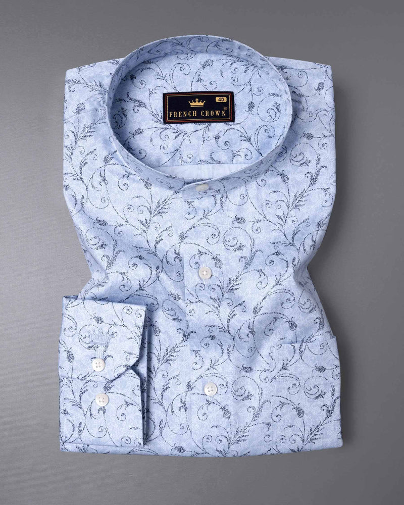 Botticelli Blue Printed Super Soft Premium Cotton Shirt 6083-M-38, 6083-M-H-38, 6083-M-39, 6083-M-H-39, 6083-M-40, 6083-M-H-40, 6083-M-42, 6083-M-H-42, 6083-M-44, 6083-M-H-44, 6083-M-46, 6083-M-H-46, 6083-M-48, 6083-M-H-48, 6083-M-50, 6083-M-H-50, 6083-M-52, 6083-M-H-52