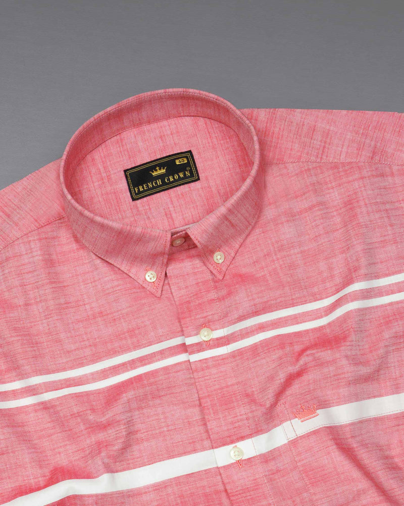 Geraldine Pink Striped Chambray Textured Premium Cotton Shirt 6089-BD-38, 6089-BD-H-38, 6089-BD-39, 6089-BD-H-39, 6089-BD-40, 6089-BD-H-40, 6089-BD-42, 6089-BD-H-42,6089-BD-44, 6089-BD-H-44, 6089-BD-46, 6089-BD-H-46, 6089-BD-48, 6089-BD-H-48, 6089-BD-50, 6089-BD-H-50, 6089-BD-52, 6089-BD-H-52