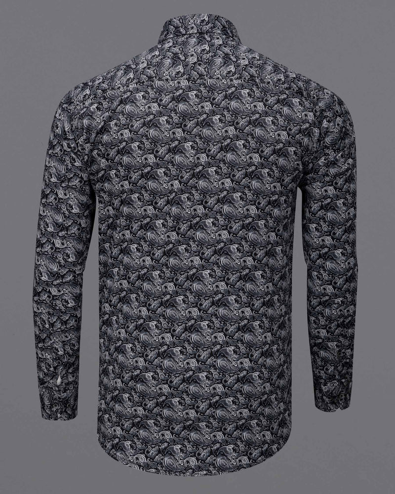 Jade Black Paisleys Printed Super Soft Premium Cotton Shirt 6096-BLK-38, 6096-BLK-H-38, 6096-BLK-39, 6096-BLK-H-39, 6096-BLK-40, 6096-BLK-H-40, 6096-BLK-42, 6096-BLK-H-42, 6096-BLK-44, 6096-BLK-H-44, 6096-BLK-46, 6096-BLK-H-46, 6096-BLK-48, 6096-BLK-H-48, 6096-BLK-50,  6096-BLK-H-50, 6096-BLK-52, 6096-BLK-H-52