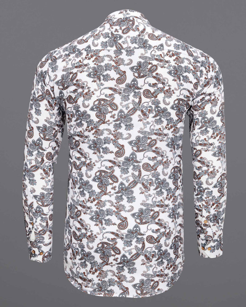 Bright White Paisleys Printed Premium Tencel Shirt 6101-KS-38, 6101-KS-H-38, 6101-KS-39, 6101-KS-H-39, 6101-KS-40, 6101-KS-H-40, 6101-KS-42, 6101-KS-H-42, 6101-KS-44, 6101-KS-H-44, 6101-KS-46, 6101-KS-H-46, 6101-KS-48, 6101-KS-H-48, 6101-KS-50, 6101-KS-H-50, 6101-KS-52, 6101-KS-H-52