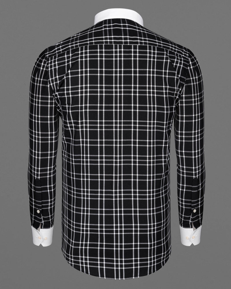 Jade Black Twill Plaid with White Collar-cuff Premium Cotton Shirt 6108-BD-WCC-38, 6108-BD-WCC-H-38, 6108-BD-WCC-39, 6108-BD-WCC-H-39, 6108-BD-WCC-40, 6108-BD-WCC-H-40, 6108-BD-WCC-42, 6108-BD-WCC-H-42, 6108-BD-WCC-44, 6108-BD-WCC-H-44, 6108-BD-WCC-46, 6108-BD-WCC-H-46, 6108-BD-WCC-48, 6108-BD-WCC-H-48, 6108-BD-WCC-50, 6108-BD-WCC-H-50, 6108-BD-WCC-52, 6108-BD-WCC-H-52