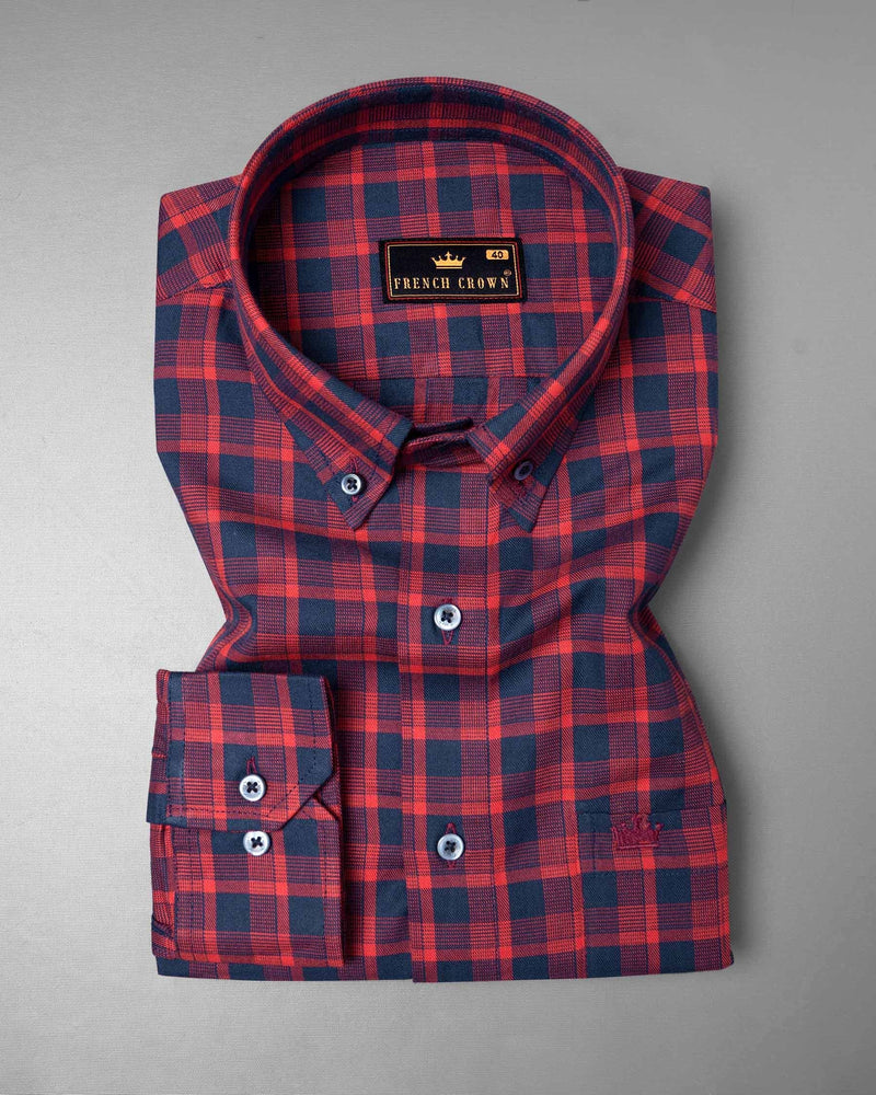 Brick Red and Cyprus Blue Twill Checkered Premium Cotton Shirt 6124-BD-BLE-38, 6124-BD-BLE-H-38, 6124-BD-BLE-39, 6124-BD-BLE-H-39, 6124-BD-BLE-40, 6124-BD-BLE-H-40, 6124-BD-BLE-42, 6124-BD-BLE-H-42, 6124-BD-BLE-44, 6124-BD-BLE-H-44, 6124-BD-BLE-46, 6124-BD-BLE-H-46, 6124-BD-BLE-48, 6124-BD-BLE-H-48, 6124-BD-BLE-50, 6124-BD-BLE-H-50, 6124-BD-BLE-52, 6124-BD-BLE-H-52