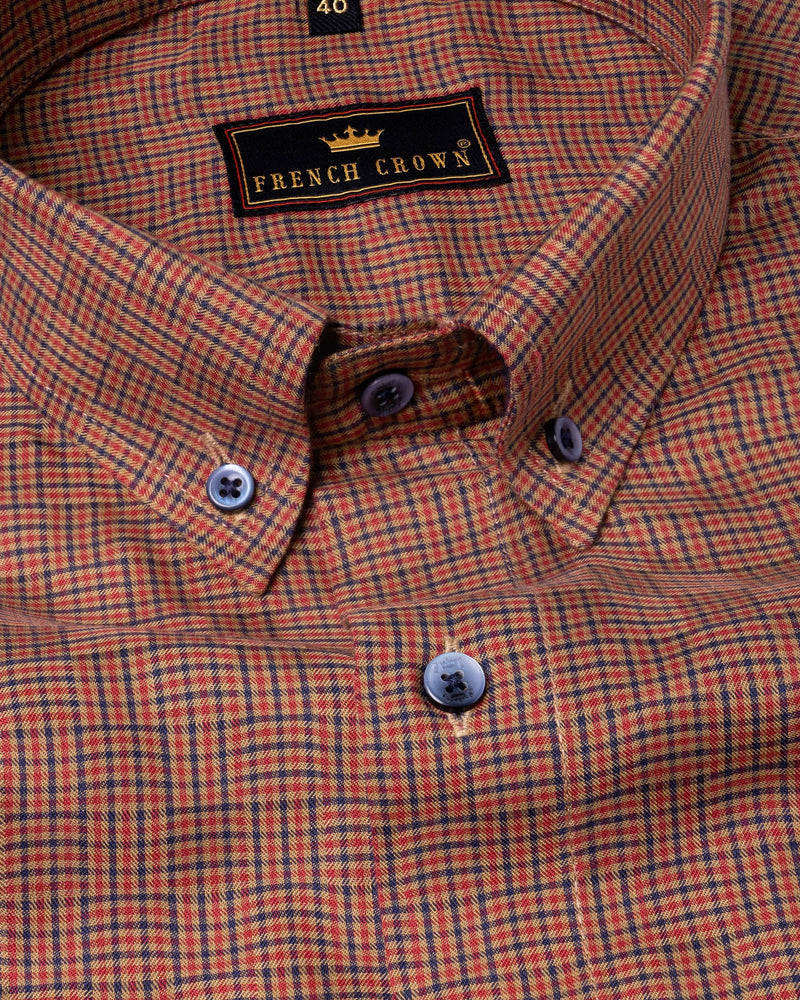 Whiskey Brown with Medium Carmine Twill Micro Checkered Premium Cotton Shirt 6126-BD-BLE-38, 6126-BD-BLE-H-38, 6126-BD-BLE-39, 6126-BD-BLE-H-39, 6126-BD-BLE-40, 6126-BD-BLE-H-40, 6126-BD-BLE-42, 6126-BD-BLE-H-42, 6126-BD-BLE-44, 6126-BD-BLE-H-44, 6126-BD-BLE-46, 6126-BD-BLE-H-46, 6126-BD-BLE-48, 6126-BD-BLE-H-48, 6126-BD-BLE-50, 6126-BD-BLE-H-50, 6126-BD-BLE-52, 6126-BD-BLE-H-52