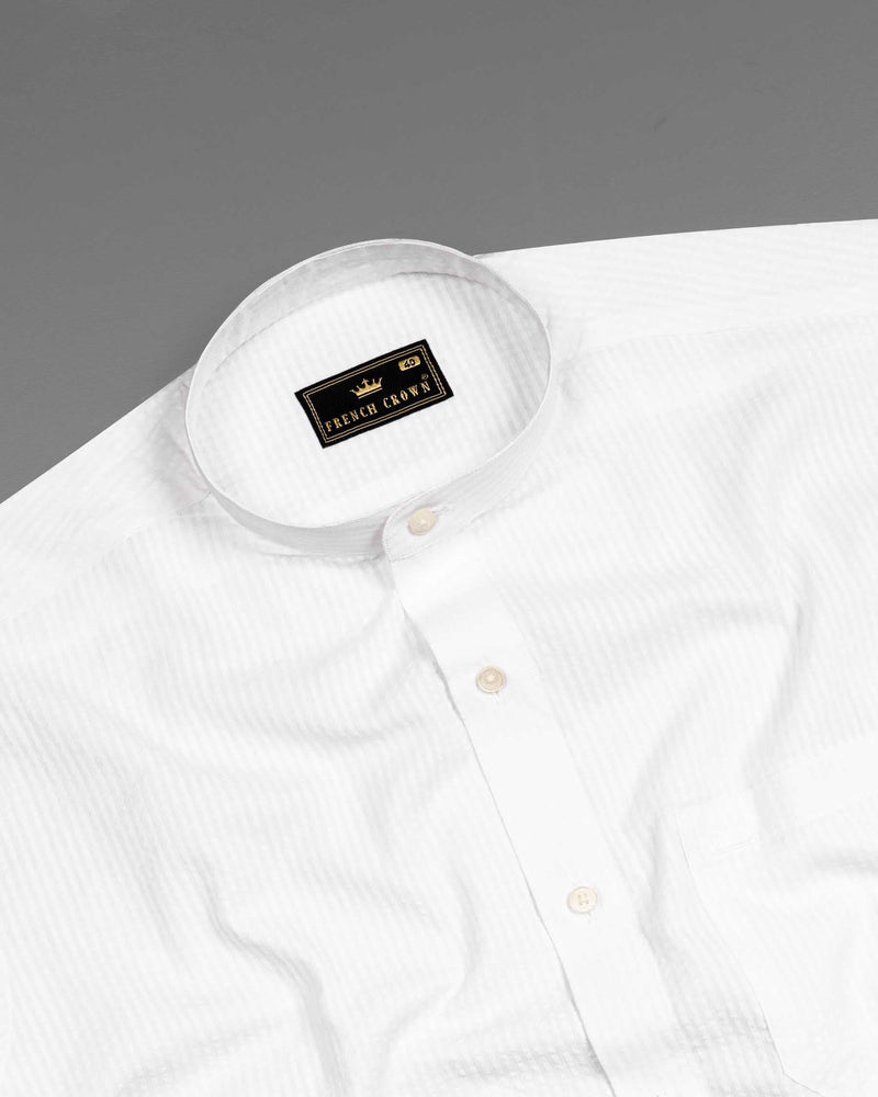 Bright White Subtle Striped Seersucker Premium Giza Cotton Shirt 6143-M-38, 6143-M-H-38, 6143-M-39, 6143-M-H-39, 6143-M-40, 6143-M-H-40, 6143-M-42, 6143-M-H-42, 6143-M-44, 6143-M-H-44, 6143-M-46, 6143-M-H-46, 6143-M-48, 6143-M-H-48, 6143-M-50, 6143-M-H-50, 6143-M-52, 6143-M-H-52