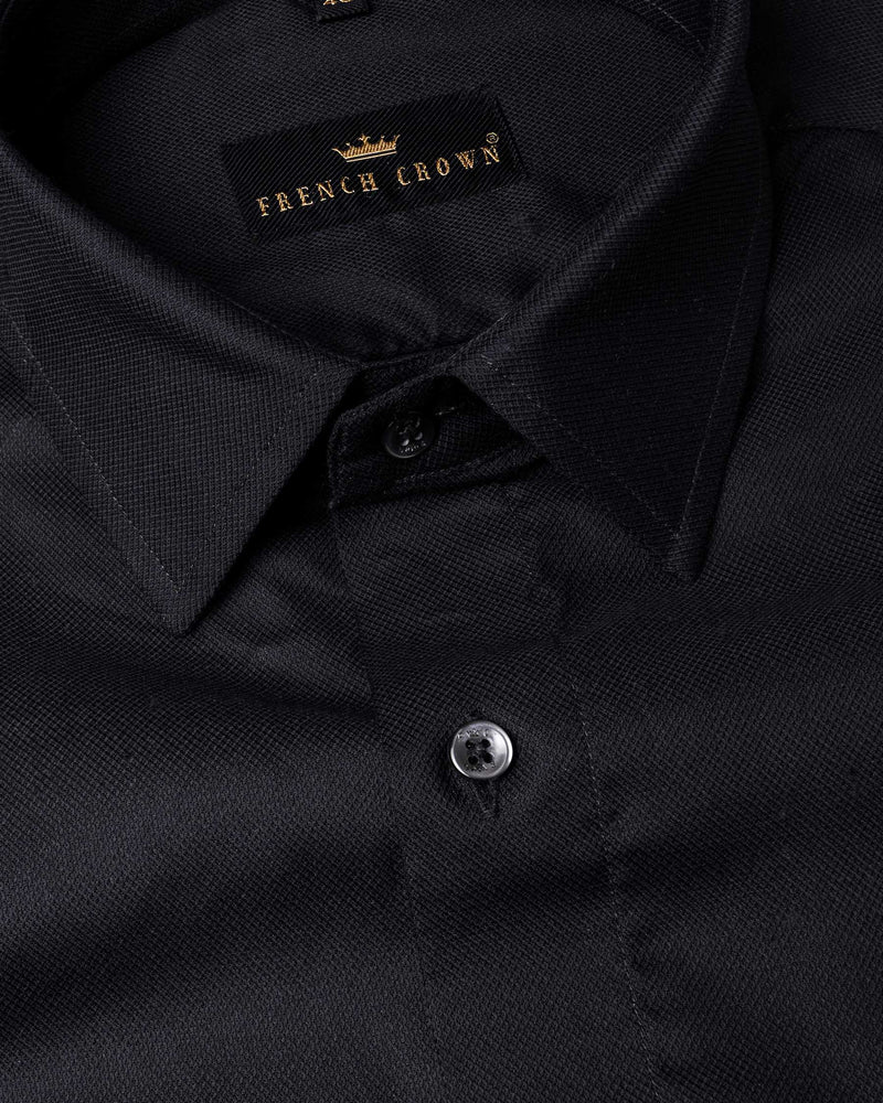 Jade Black Dobby Premium Giza Cotton Shirt 6154-BLK-38, 6154-BLK-H-38, 6154-BLK-39, 6154-BLK-H-39, 6154-BLK-40, 6154-BLK-H-40, 6154-BLK-42, 6154-BLK-H-42, 6154-BLK-44, 6154-BLK-H-44, 6154-BLK-46, 6154-BLK-H-46, 6154-BLK-48, 6154-BLK-H-48, 6154-BLK-50, 6154-BLK-H-50, 6154-BLK-52, 6154-BLK-H-52