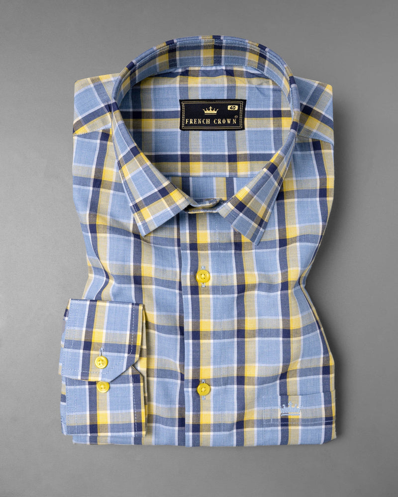 Echo Blue Plaid Premium Cotton Shirt 6192-YL-38, 6192-YL-H-38, 6192-YL-39, 6192-YL-H-39, 6192-YL-40, 6192-YL-H-40, 6192-YL-42, 6192-YL-H-42, 6192-YL-44, 6192-YL-H-44, 6192-YL-46, 6192-YL-H-46, 6192-YL-48, 6192-YL-H-48, 6192-YL-50, 6192-YL-H-50, 6192-YL-52, 6192-YL-H-52