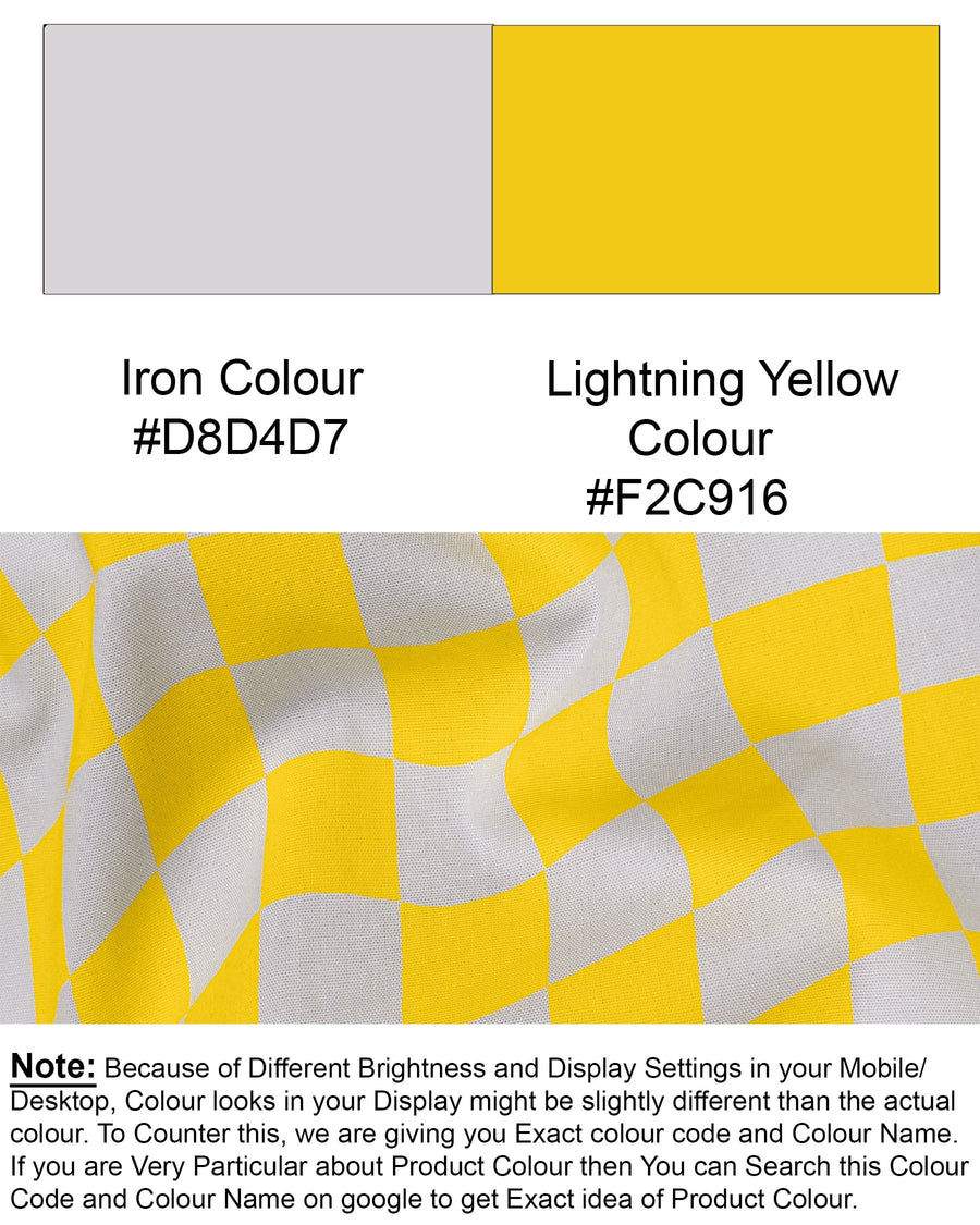 Bright white, Iron Grey and Lightening Yellow Printed Super Soft Premium Cotton Designer Shirt 6214-D20-38, 6214-D20-H-38, 6214-D20-39, 6214-D20-H-39, 6214-D20-40, 6214-D20-H-40, 6214-D20-42, 6214-D20-H-42, 6214-D20-44, 6214-D20-H-44, 6214-D20-46, 6214-D20-H-46, 6214-D20-48, 6214-D20-H-48, 6214-D20-50, 6214-D20-H-50, 6214-D20-52, 6214-D20-H-52