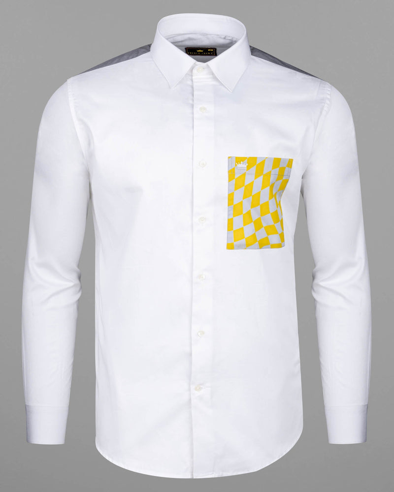 Bright white, Iron Grey and Lightening Yellow Printed Super Soft Premium Cotton Designer Shirt 6214-D20-38, 6214-D20-H-38, 6214-D20-39, 6214-D20-H-39, 6214-D20-40, 6214-D20-H-40, 6214-D20-42, 6214-D20-H-42, 6214-D20-44, 6214-D20-H-44, 6214-D20-46, 6214-D20-H-46, 6214-D20-48, 6214-D20-H-48, 6214-D20-50, 6214-D20-H-50, 6214-D20-52, 6214-D20-H-52