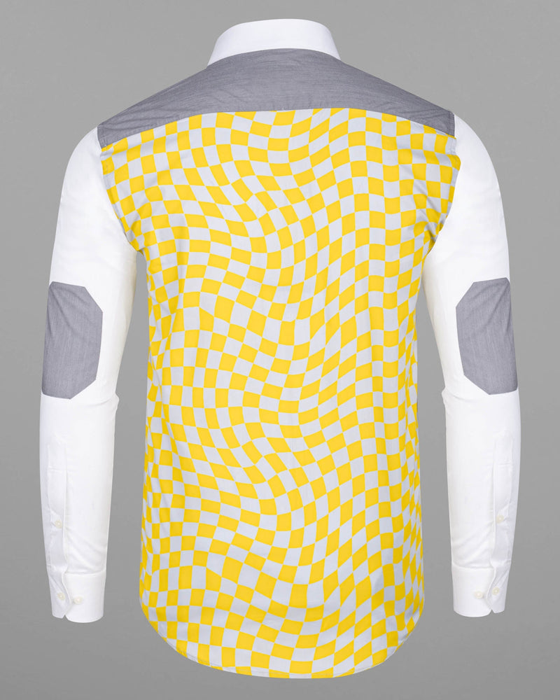 Bright white, Iron Grey and Lightening Yellow Printed Super Soft Premium Cotton Designer Shirt 6214-D20-38, 6214-D20-H-38, 6214-D20-39, 6214-D20-H-39, 6214-D20-40, 6214-D20-H-40, 6214-D20-42, 6214-D20-H-42, 6214-D20-44, 6214-D20-H-44, 6214-D20-46, 6214-D20-H-46, 6214-D20-48, 6214-D20-H-48, 6214-D20-50, 6214-D20-H-50, 6214-D20-52, 6214-D20-H-52