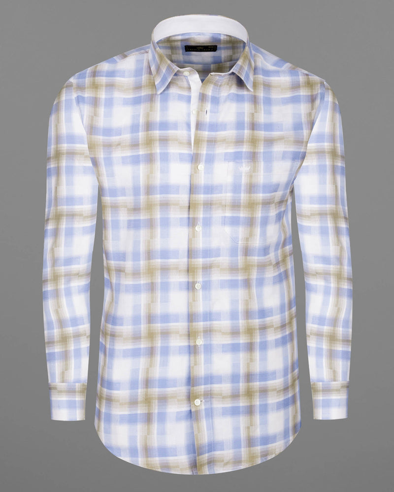 Bright White with sky Blue and Malta Brown Twill Plaid Premium Cotton Shirt 6219-CLOTH-P-38, 6219-CLOTH-P-H-38, 6219-CLOTH-P-39, 6219-CLOTH-P-H-39, 6219-CLOTH-P-40, 6219-CLOTH-P-H-40, 6219-CLOTH-P-42, 6219-CLOTH-P-H-42, 6219-CLOTH-P-44, 6219-CLOTH-P-H-44, 6219-CLOTH-P-46, 6219-CLOTH-P-H-46, 6219-CLOTH-P-48, 6219-CLOTH-P-H-48, 6219-CLOTH-P-50, 6219-CLOTH-P-H-50, 6219-CLOTH-P-52, 6219-CLOTH-P-H-52