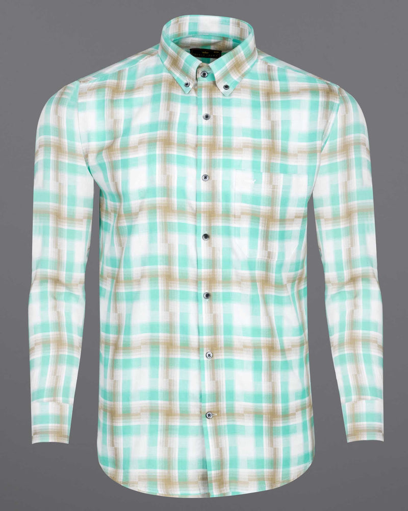 Bright White with Pavlova Brown and Riptide Green Twill Plaid Premium Cotton Shirt 6221-BD-BLE-38, 6221-BD-BLE-H-38, 6221-BD-BLE-39, 6221-BD-BLE-H-39, 6221-BD-BLE-40, 6221-BD-BLE-H-40, 6221-BD-BLE-42, 6221-BD-BLE-H-42, 6221-BD-BLE-44, 6221-BD-BLE-H-44, 6221-BD-BLE-46, 6221-BD-BLE-H-46, 6221-BD-BLE-48, 6221-BD-BLE-H-48, 6221-BD-BLE-50, 6221-BD-BLE-H-50, 6221-BD-BLE-52, 6221-BD-BLE-H-52