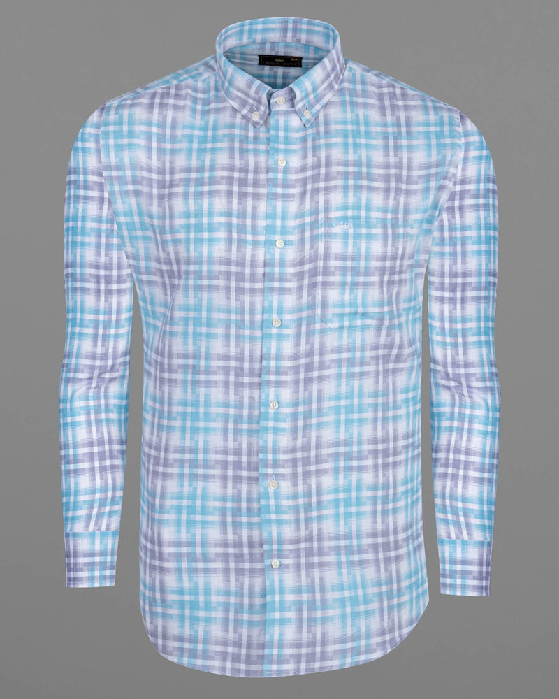 Manatee Gray with Glacier Blue Twill Plaid Premium Cotton Shirt 6224-BD-38, 6224-BD-H-38, 6224-BD-39, 6224-BD-H-39, 6224-BD-40, 6224-BD-H-40, 6224-BD-42, 6224-BD-H-42, 6224-BD-44, 6224-BD-H-44, 6224-BD-46, 6224-BD-H-46, 6224-BD-48, 6224-BD-H-48, 6224-BD-50, 6224-BD-H-50, 6224-BD-52, 6224-BD-H-52