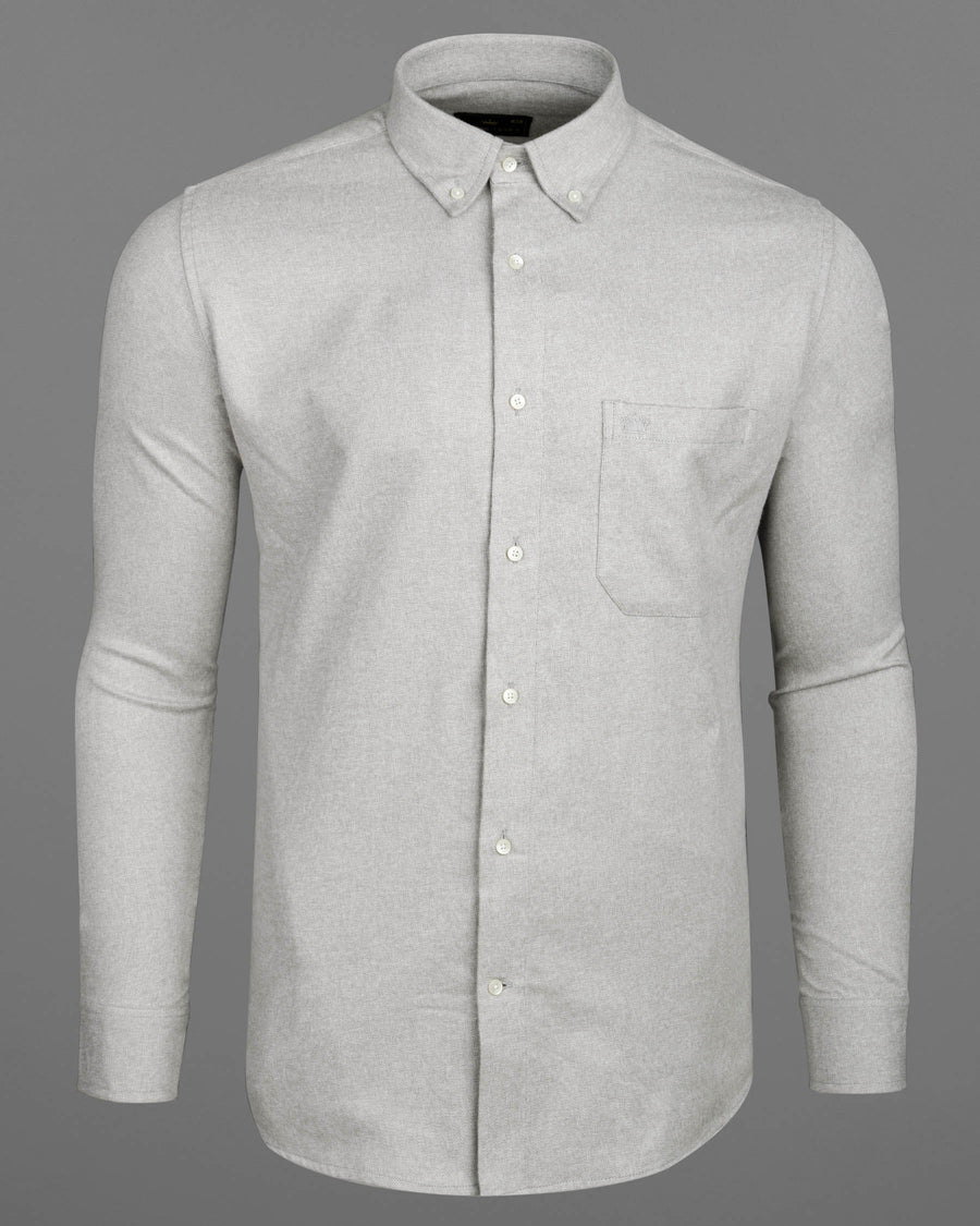 Light Grey Heavyweight Flannel Overshirt
