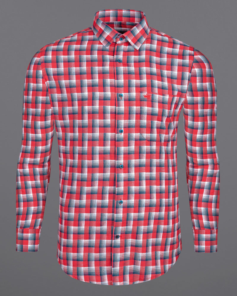 Brick Red and Kimberly Blue Twill Plaid Premium Cotton Shirt 6241-BLE-38, 6241-BLE-H-38, 6241-BLE-39, 6241-BLE-H-39, 6241-BLE-40, 6241-BLE-H-40, 6241-BLE-42, 6241-BLE-H-42, 6241-BLE-44, 6241-BLE-H-44, 6241-BLE-46, 6241-BLE-H-46, 6241-BLE-48, 6241-BLE-H-48, 6241-BLE-50, 6241-BLE-H-50, 6241-BLE-52, 6241-BLE-H-52