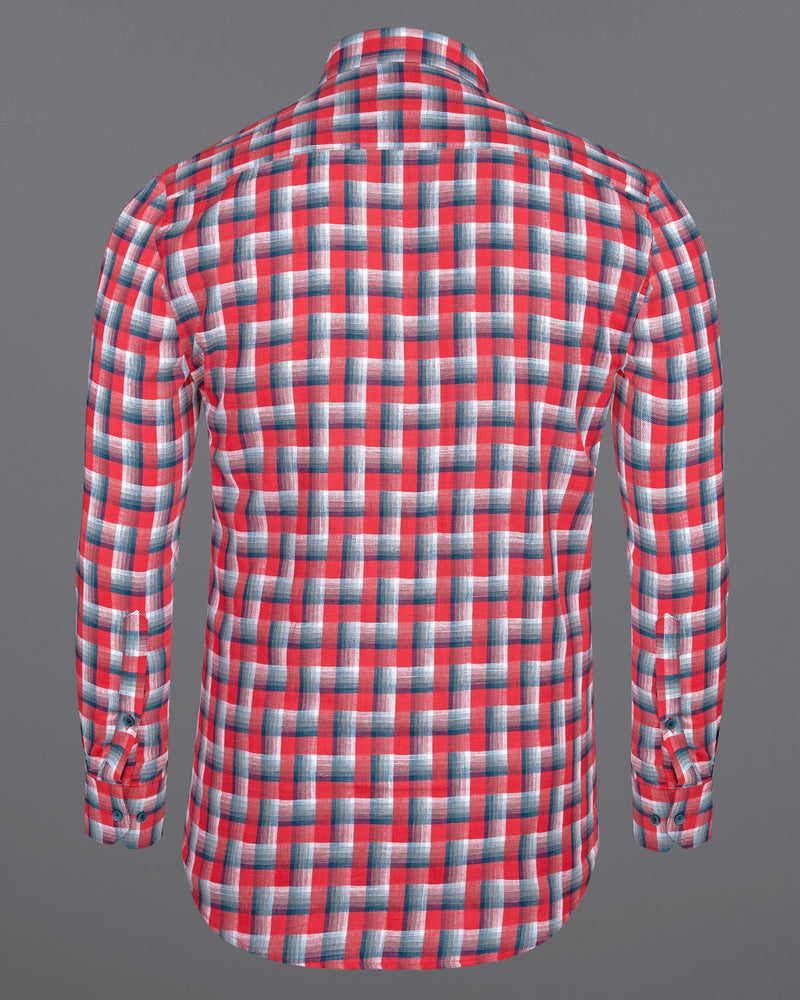 Brick Red and Kimberly Blue Twill Plaid Premium Cotton Shirt 6241-BLE-38, 6241-BLE-H-38, 6241-BLE-39, 6241-BLE-H-39, 6241-BLE-40, 6241-BLE-H-40, 6241-BLE-42, 6241-BLE-H-42, 6241-BLE-44, 6241-BLE-H-44, 6241-BLE-46, 6241-BLE-H-46, 6241-BLE-48, 6241-BLE-H-48, 6241-BLE-50, 6241-BLE-H-50, 6241-BLE-52, 6241-BLE-H-52