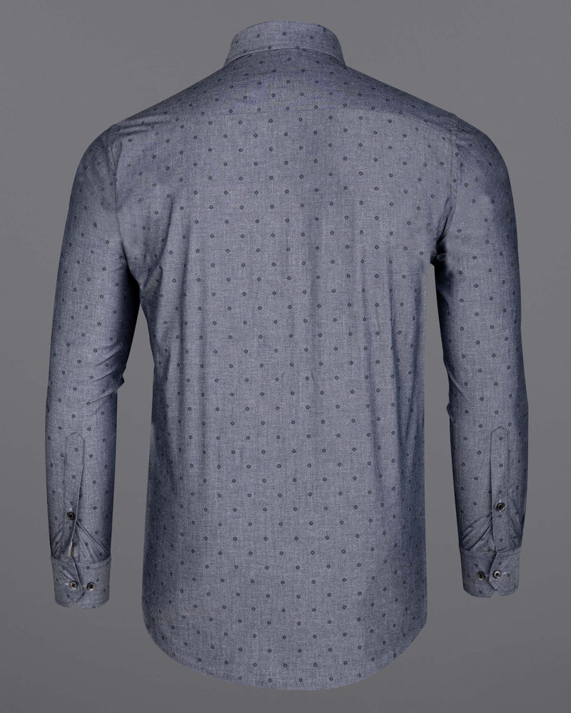 Scarpa Flow Grey Flora Printed Chambray Textured Premium Cotton Shirt 6262-BLK-38, 6262-BLK-H-38, 6262-BLK-39, 6262-BLK-H-39, 6262-BLK-40, 6262-BLK-H-40, 6262-BLK-42, 6262-BLK-H-42, 6262-BLK-44, 6262-BLK-H-44, 6262-BLK-46, 6262-BLK-H-46, 6262-BLK-48, 6262-BLK-H-48, 6262-BLK-50, 6262-BLK-H-50, 6262-BLK-52, 6262-BLK-H-52