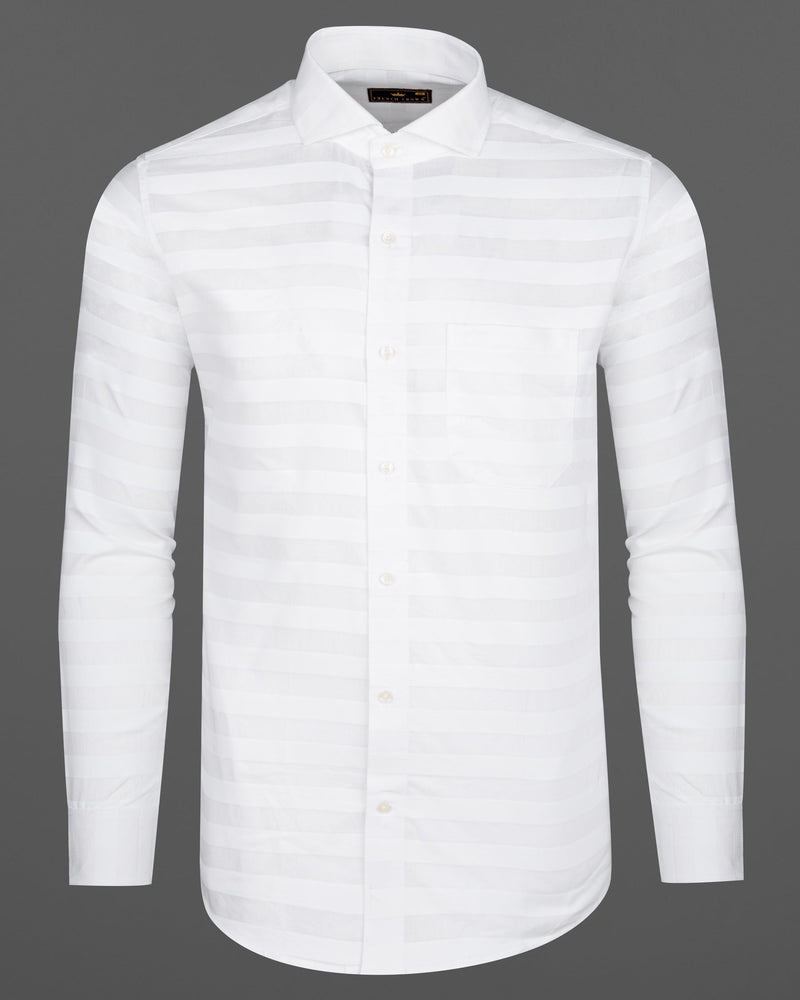 Bright White Striped Dobby Textured Premium Giza Cotton Shirt 6278-CA-38, 6278-CA-H-38, 6278-CA-39, 6278-CA-H-39, 6278-CA-40, 6278-CA-H-40, 6278-CA-42, 6278-CA-H-42, 6278-CA-44, 6278-CA-H-44, 6278-CA-46, 6278-CA-H-46, 6278-CA-48, 6278-CA-H-48, 6278-CA-50, 6278-CA-H-50, 6278-CA-52, 6278-CA-H-52