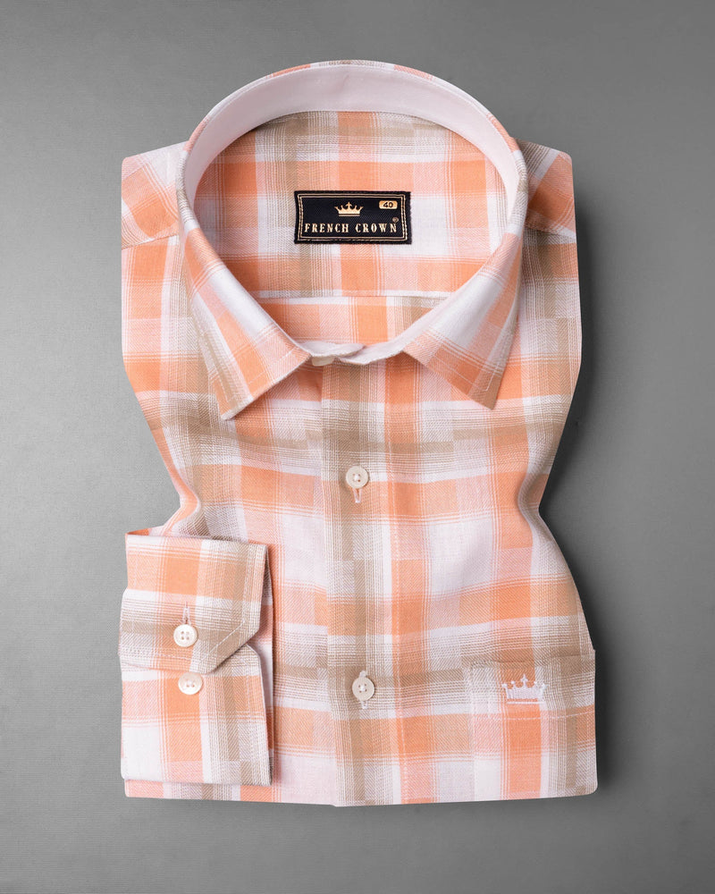 Beaver Brown and Zinnwaldite Twill Checkered Premium Cotton Shirt 6288-CP-38, 6288-CP-H-38, 6288-CP-39, 6288-CP-H-39, 6288-CP-40, 6288-CP-H-40, 6288-CP-42, 6288-CP-H-42, 6288-CP-44, 6288-CP-H-44, 6288-CP-46, 6288-CP-H-46, 6288-CP-48, 6288-CP-H-48, 6288-CP-50, 6288-CP-H-50, 6288-CP-52, 6288-CP-H-52