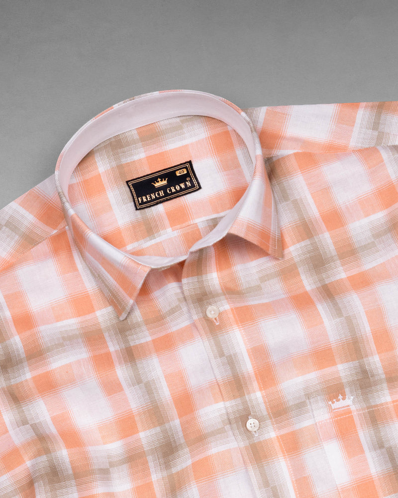 Beaver Brown and Zinnwaldite Twill Checkered Premium Cotton Shirt 6288-CP-38, 6288-CP-H-38, 6288-CP-39, 6288-CP-H-39, 6288-CP-40, 6288-CP-H-40, 6288-CP-42, 6288-CP-H-42, 6288-CP-44, 6288-CP-H-44, 6288-CP-46, 6288-CP-H-46, 6288-CP-48, 6288-CP-H-48, 6288-CP-50, 6288-CP-H-50, 6288-CP-52, 6288-CP-H-52